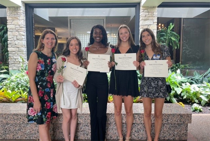 TCU students who received The Britton-Evetts Scholarship Award 